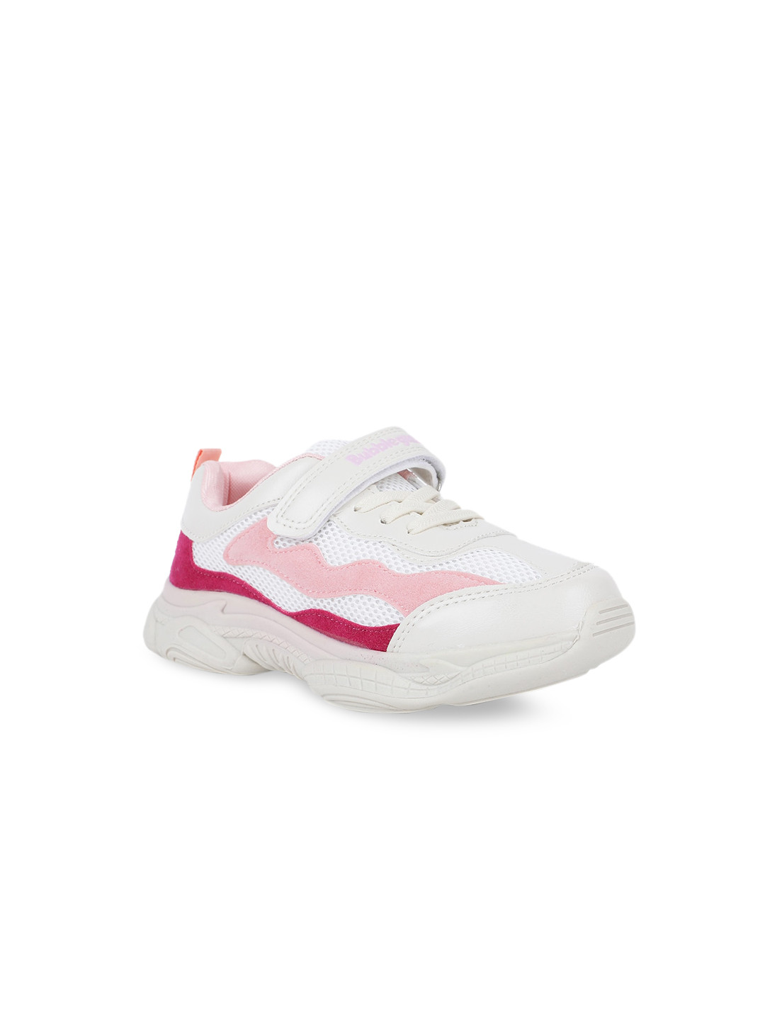 

Bubblegummers Boys White & Pink Colourblocked Sneakers