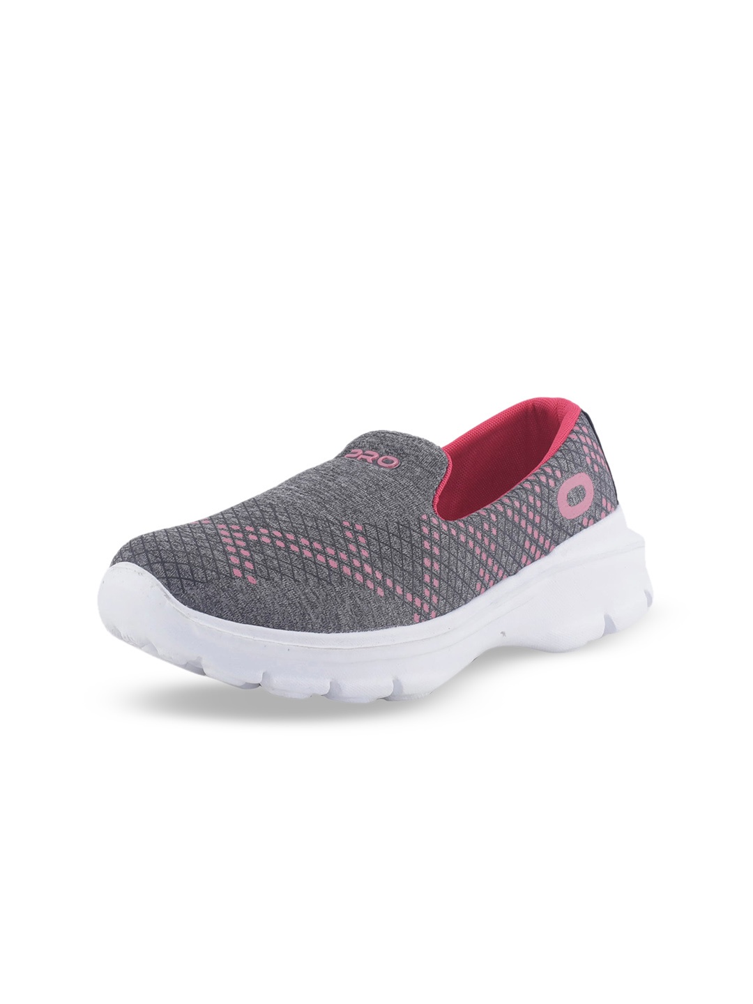 

Khadims Women Grey & Pink Printed Slip-On Sneakers