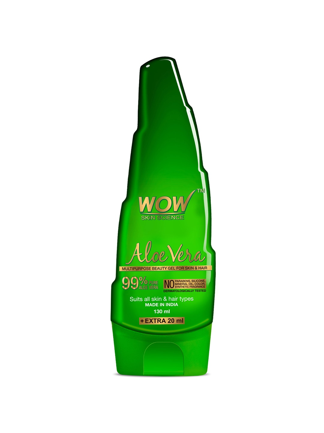 

WOW SKIN SCIENCE Aloe Vera Multipurpose Beauty Gel for Skin and Hair 150 ml, Green