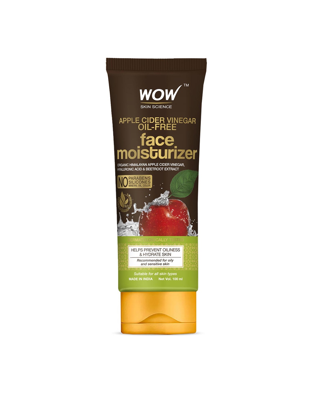 

WOW Organic Apple Cider Vinegar Face Moisturizer 100 ml, Brown