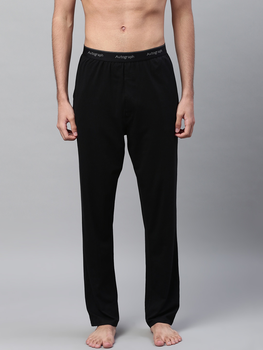 

Marks & Spencer Men Black Solid Lounge Pants