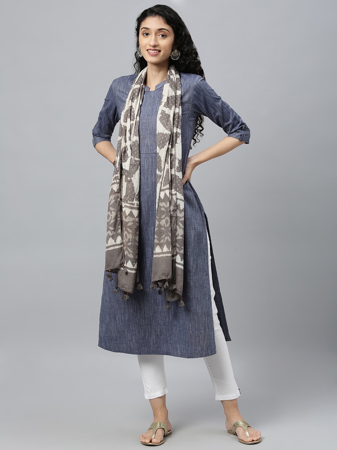 

Geroo Jaipur Hand Block Printed Brown Pure Cotton Sustainable Stole