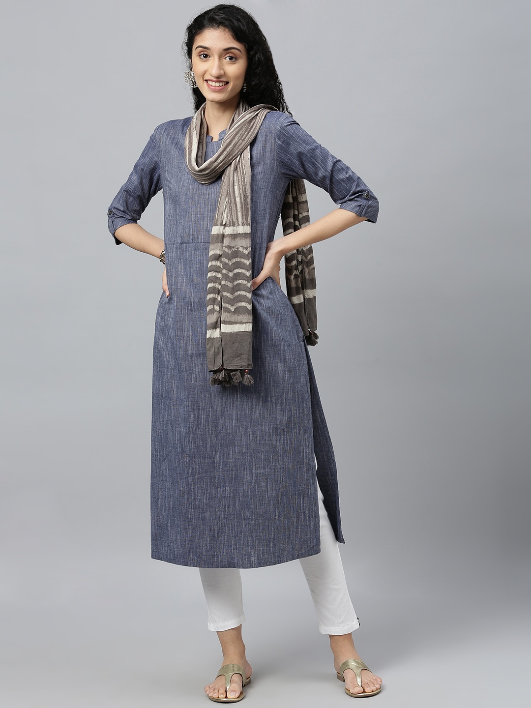 

Geroo Jaipur Brown Hand Block Printed Pure Cotton Stole