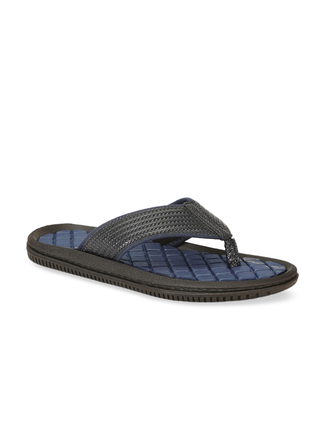 

Bata Men Blue & Grey Solid Thong Flip-Flops