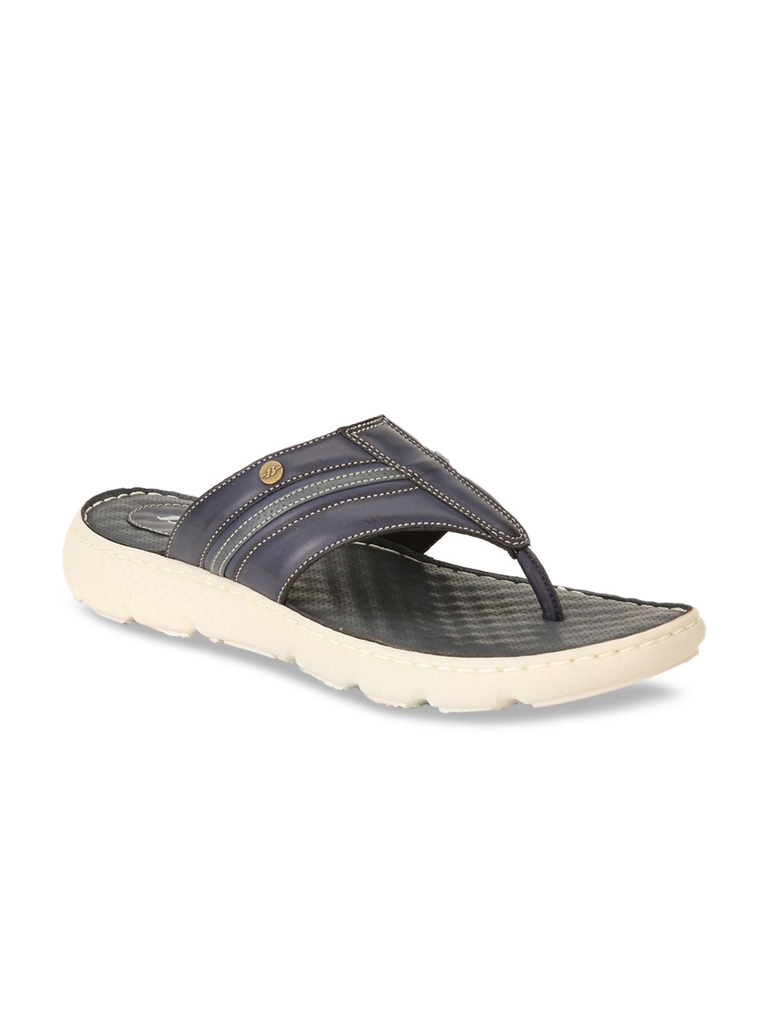 

Bata Men Navy Blue & Grey Comfort Sandals