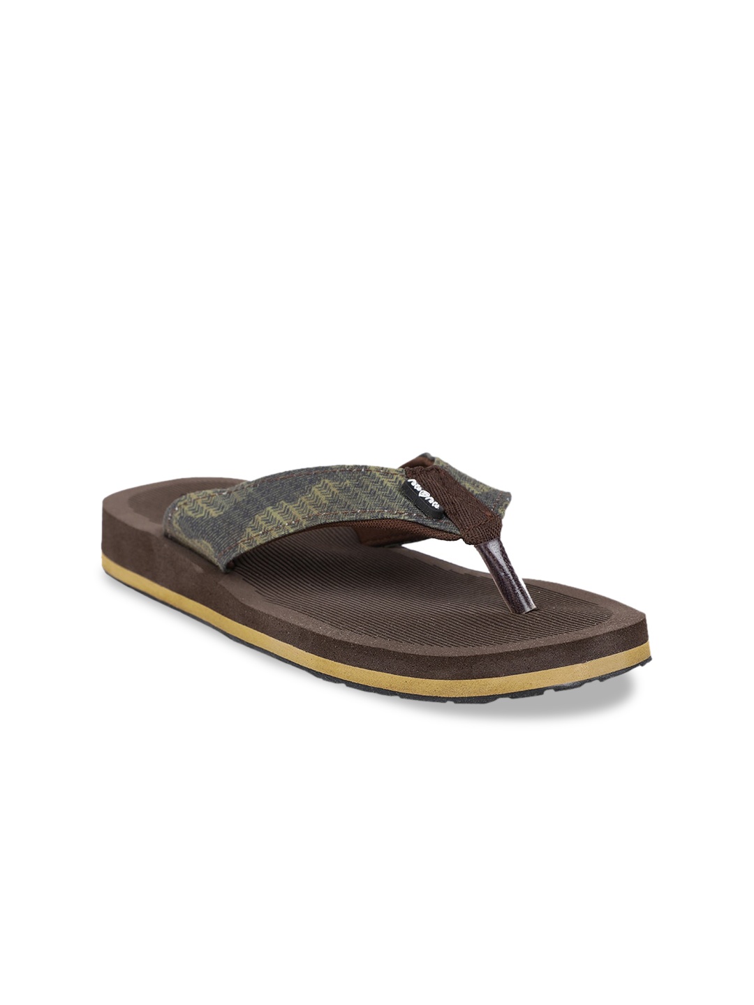 

Bata Men Grey Printed Thong Flip-Flops