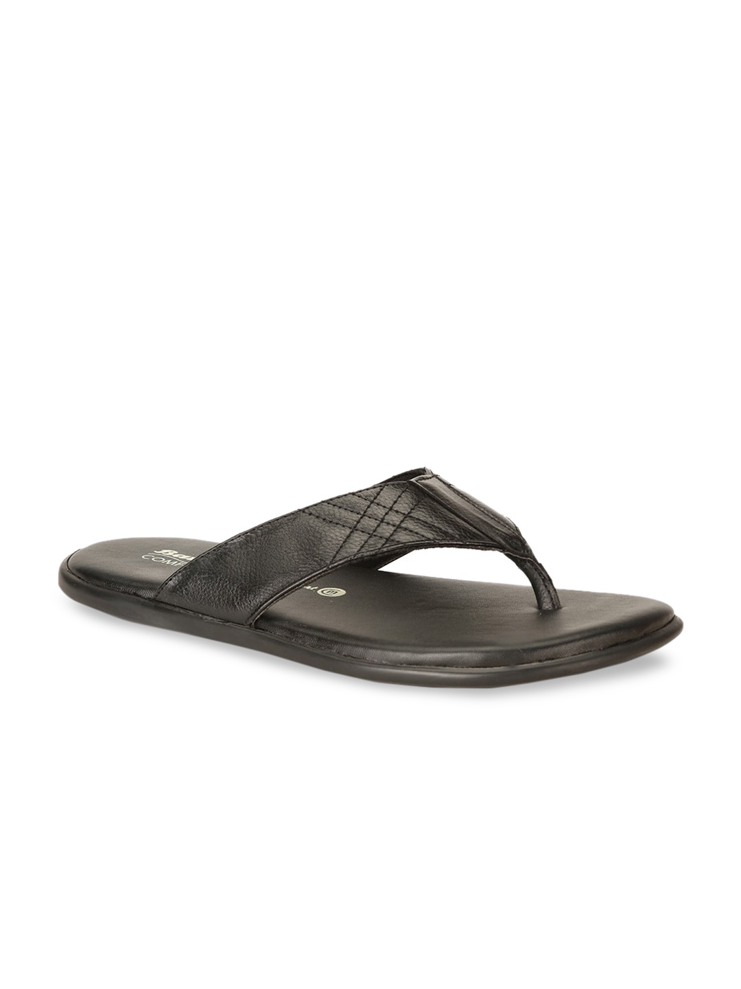 

Bata comfit Men Black Solid Comfort Sandals