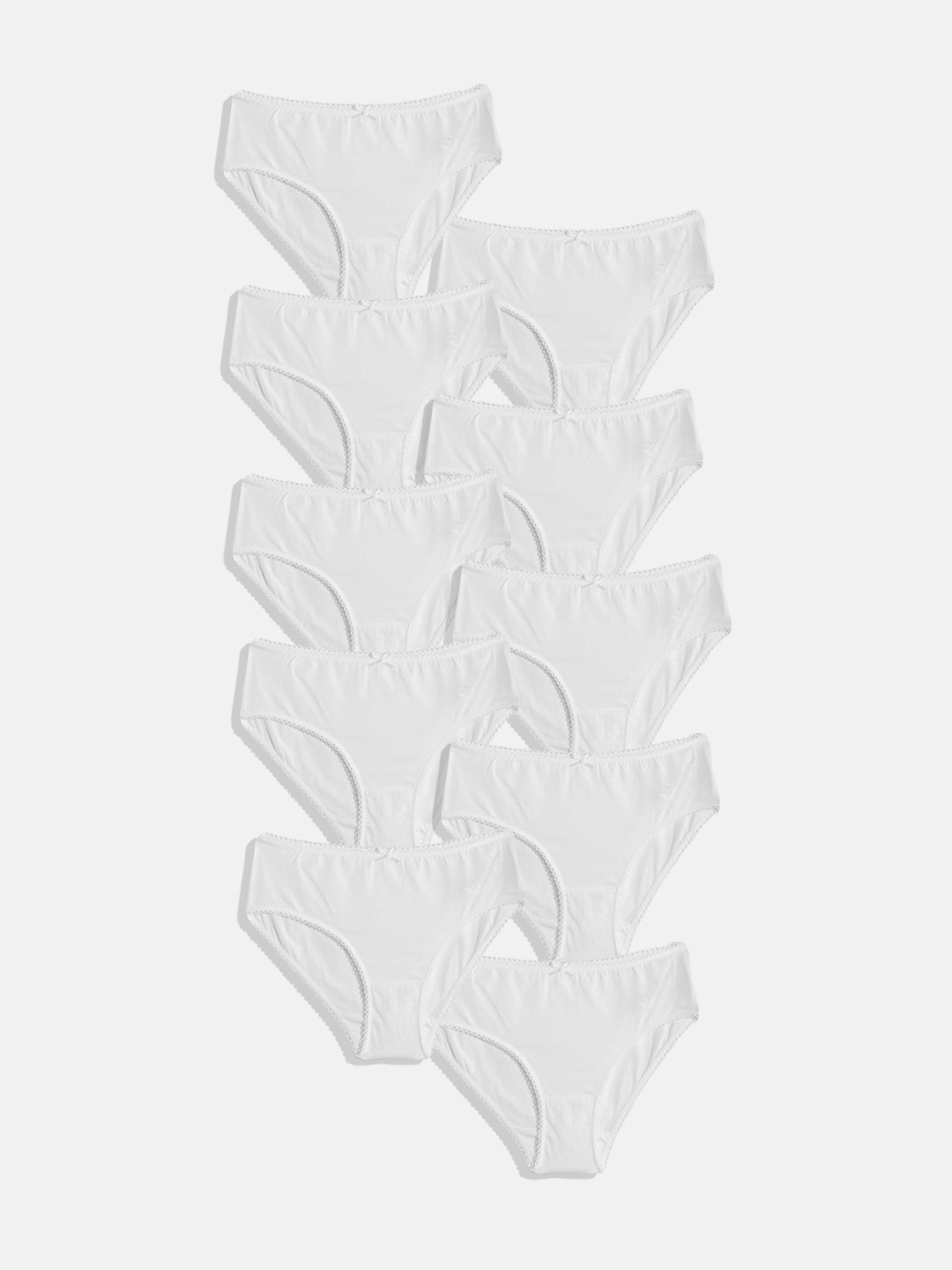 

Marks & Spencer Kids Pack Of 10 Pure Cotton Hipsters, White