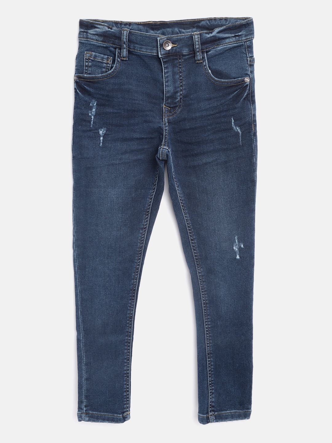 

Marks & Spencer Boys Navy Blue Regular Fit Mid-Rise Jeans