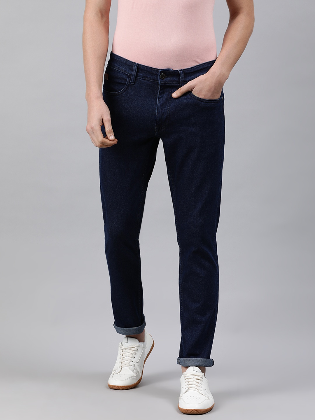 

WROGN Men Black Slim Fit Mid-Rise Clean Look Stretchable Jeans