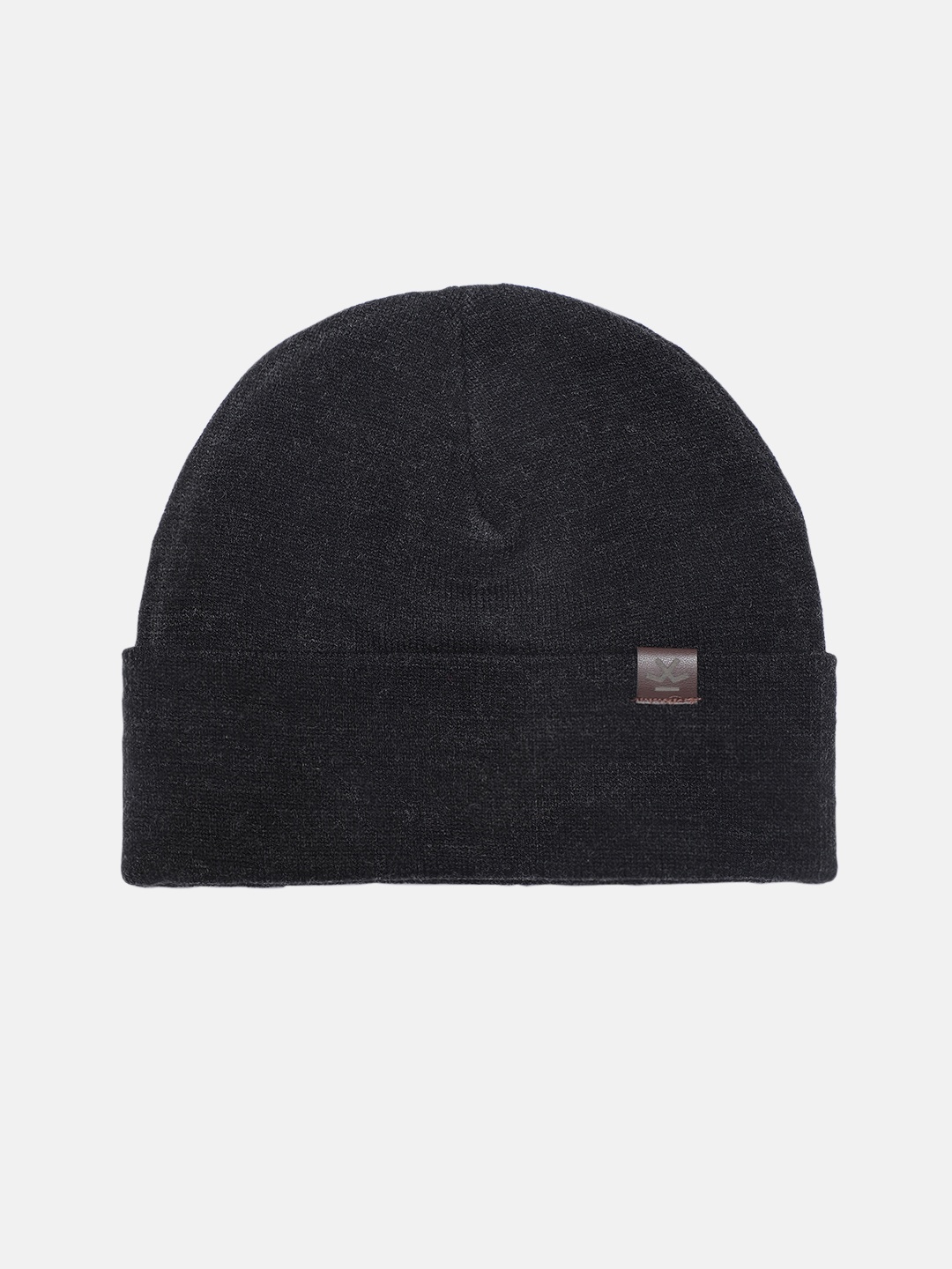 

WROGN Unisex Charcoal Grey Solid Acrylic Beanie