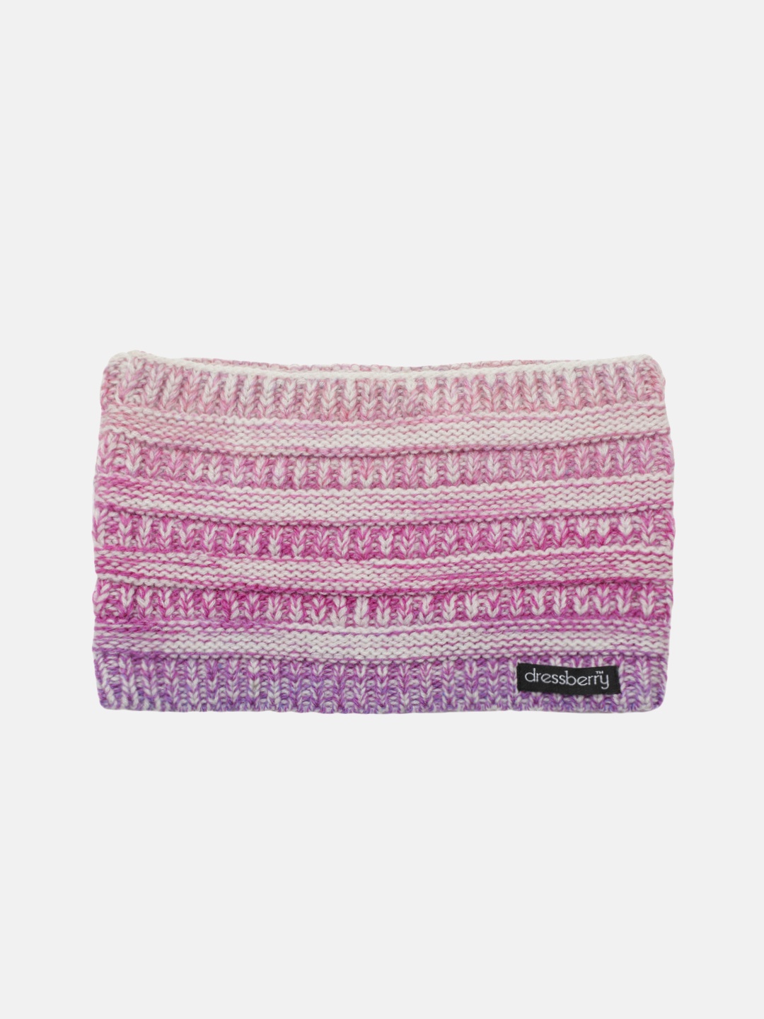 

DressBerry Women Pink & White Self Design Beanie