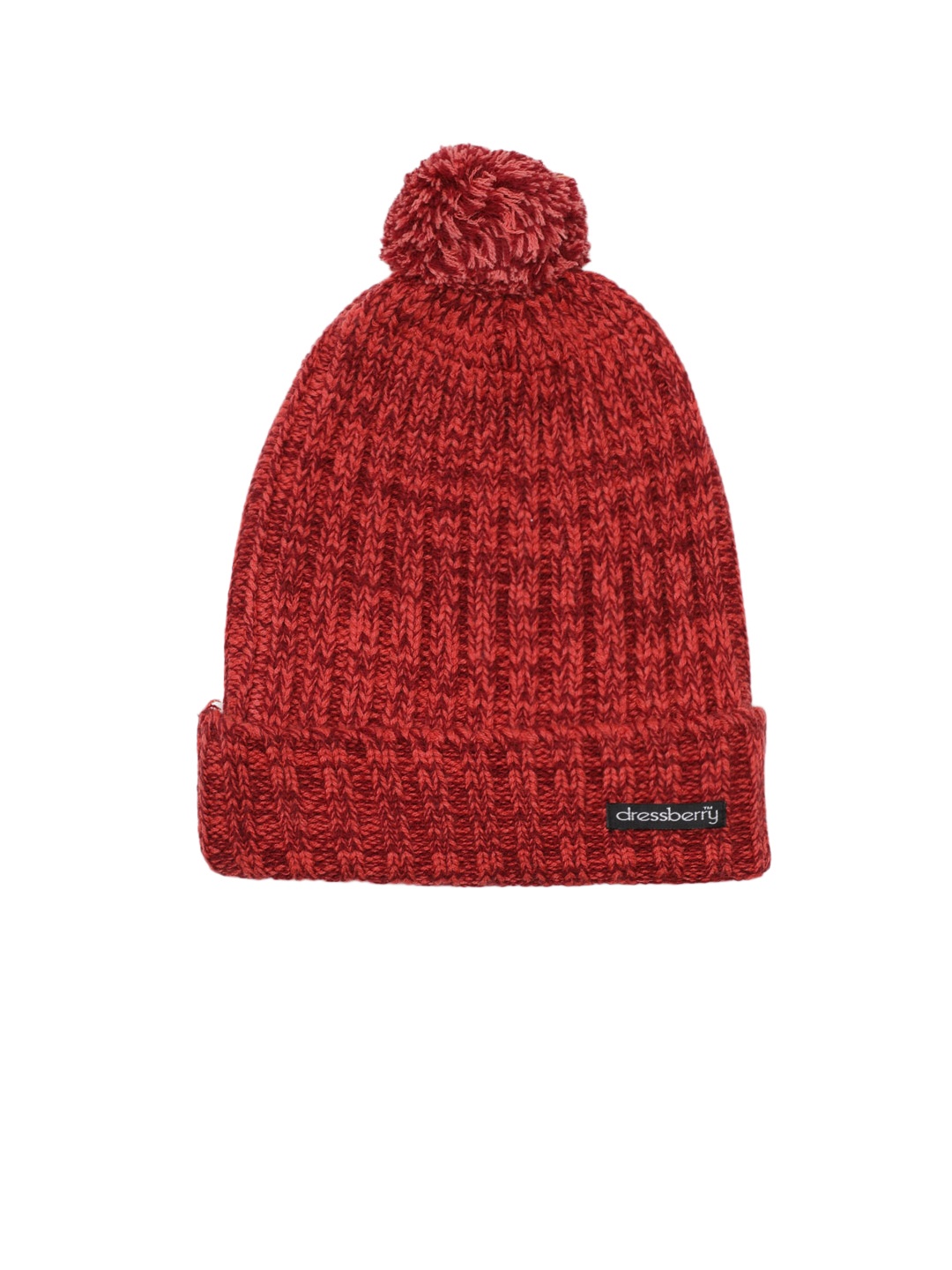 

DressBerry Women Red Self Design Beanie