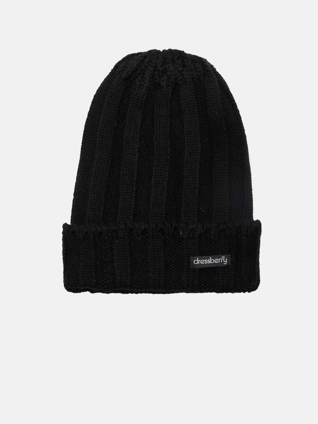 

DressBerry Women Black Self Design Beanie
