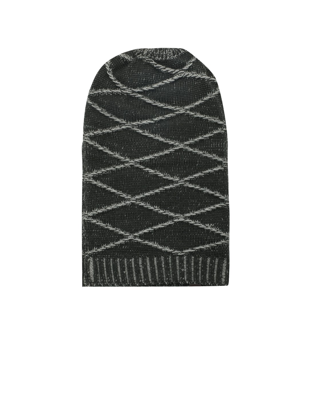 

WROGN Unisex Grey Self Design Beanie