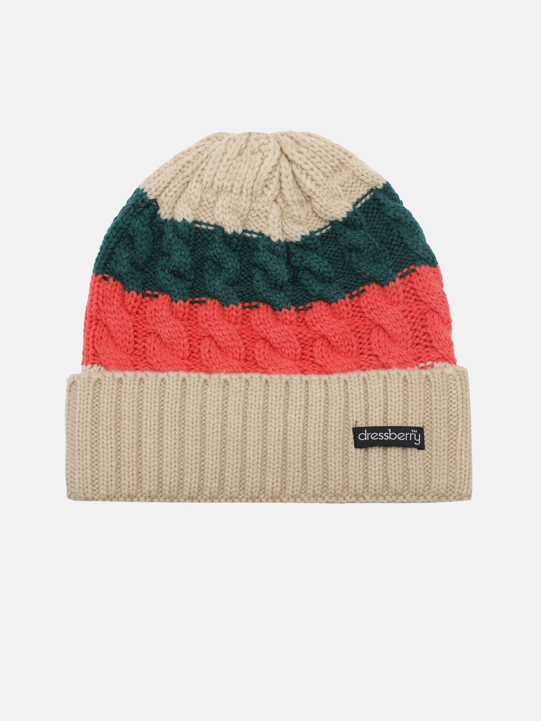 

DressBerry Women Multicoloured Colourblocked Beanie, Multi