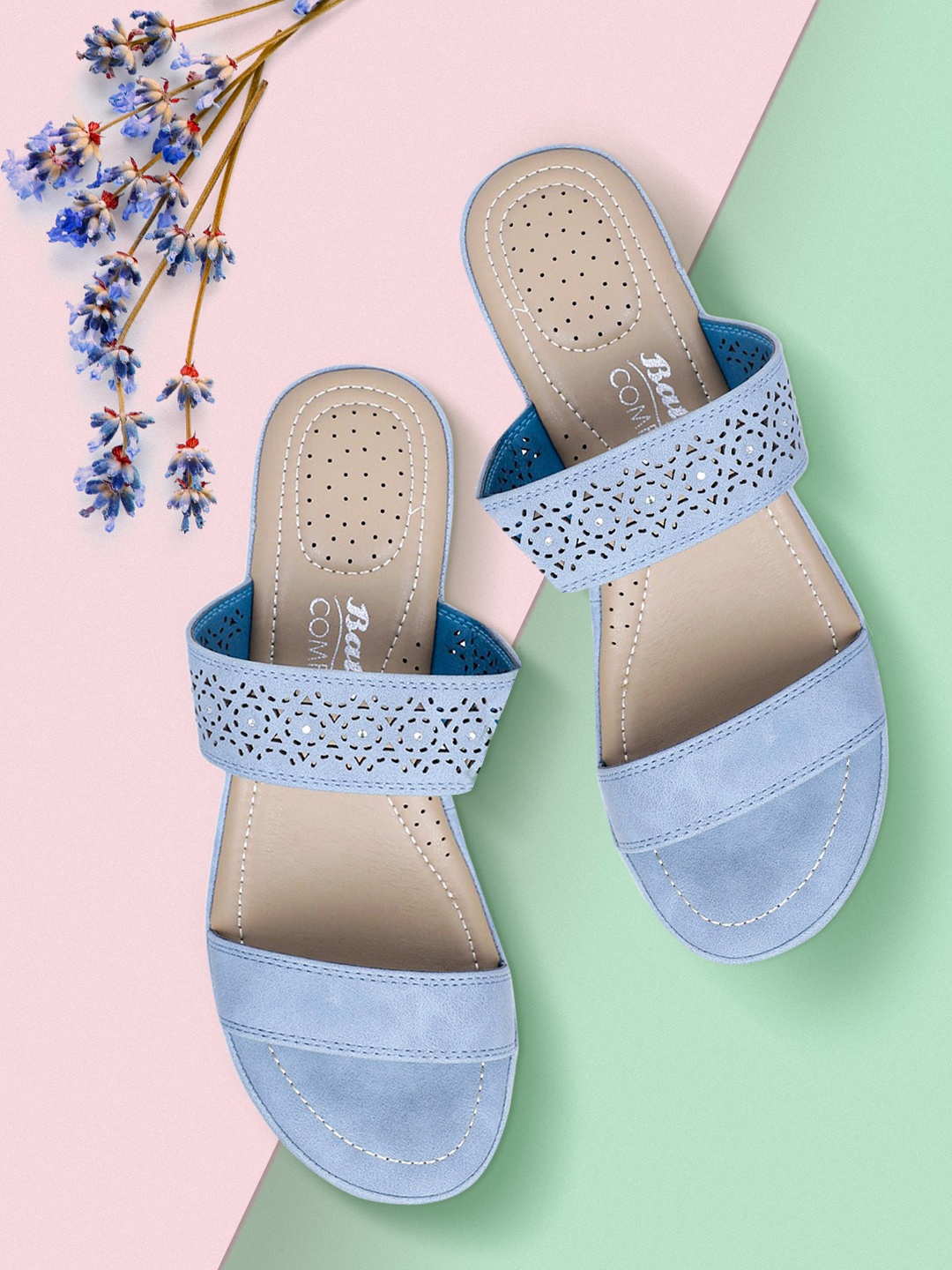 

Bata Women Blue Solid Wedges