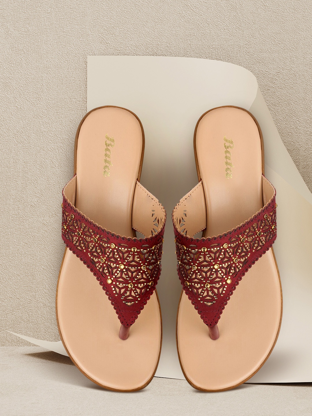 Bata Women Maroon Solid Heels