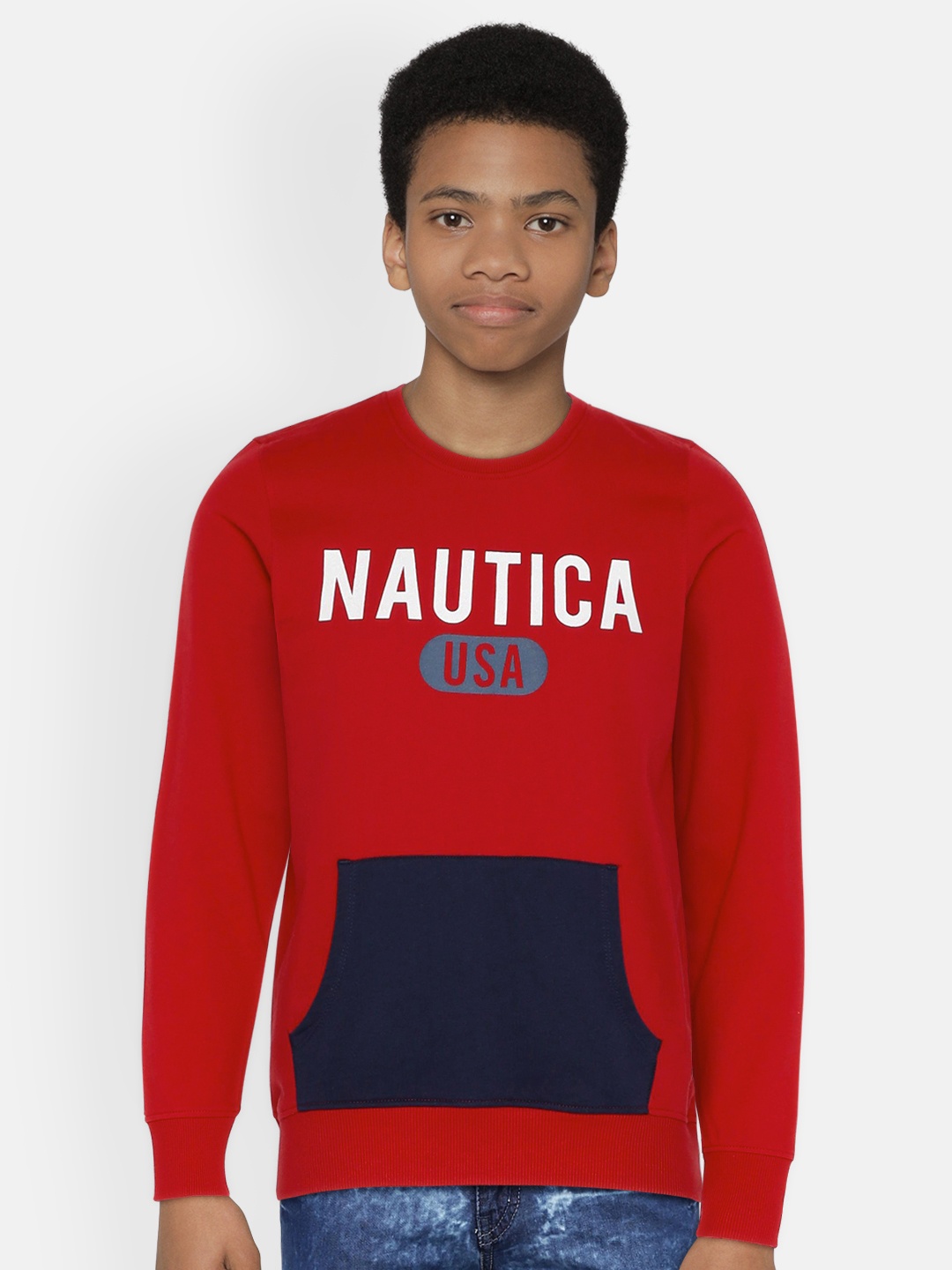 

Nautica Boys Red Printed Sweatshirt