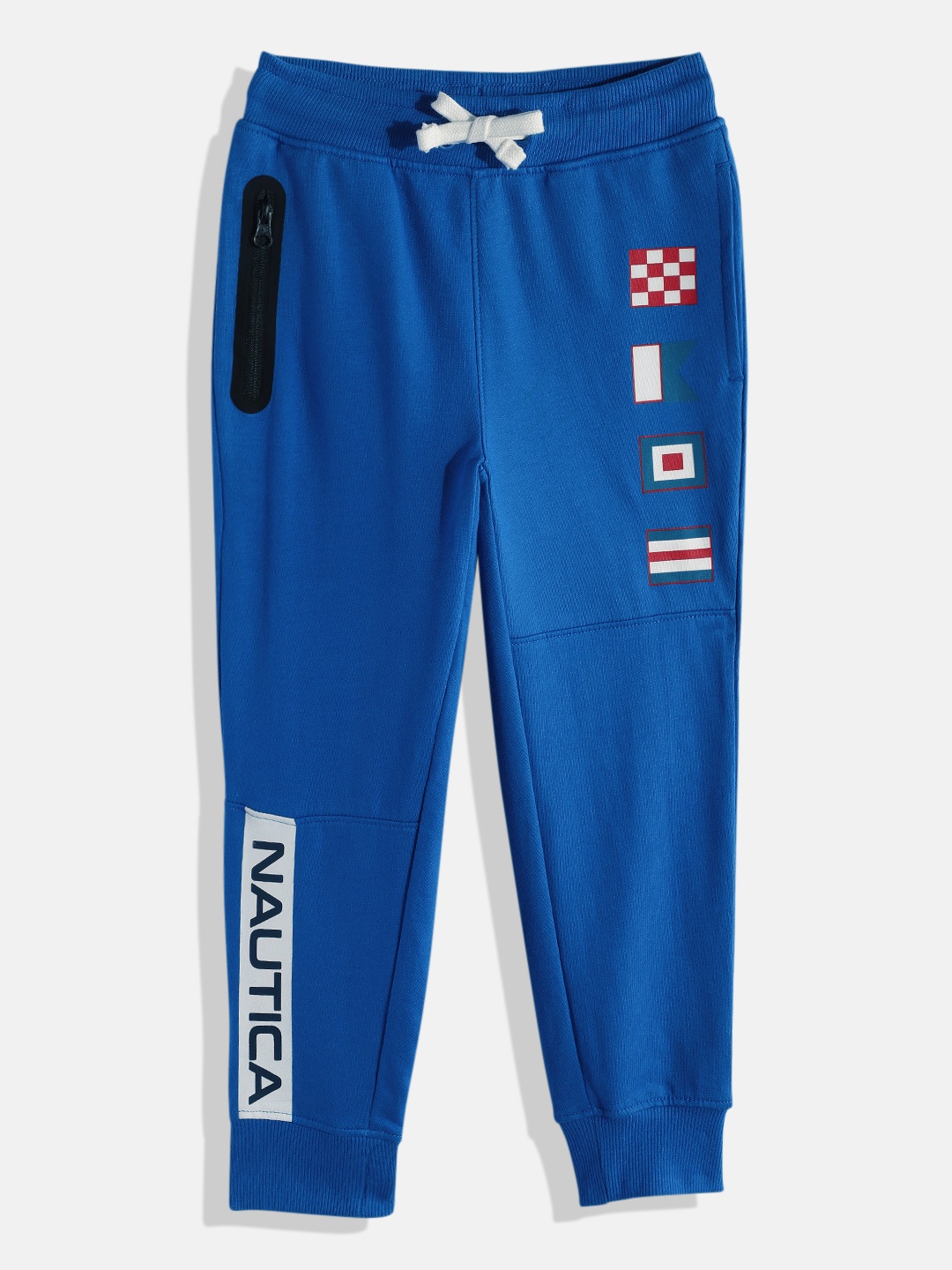 

Nautica Boys Blue Printed Pure Cotton Joggers