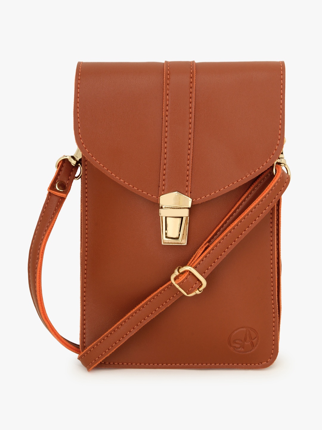 

Spice Art Women Tan Brown Structured Cell Phone Sling Bag