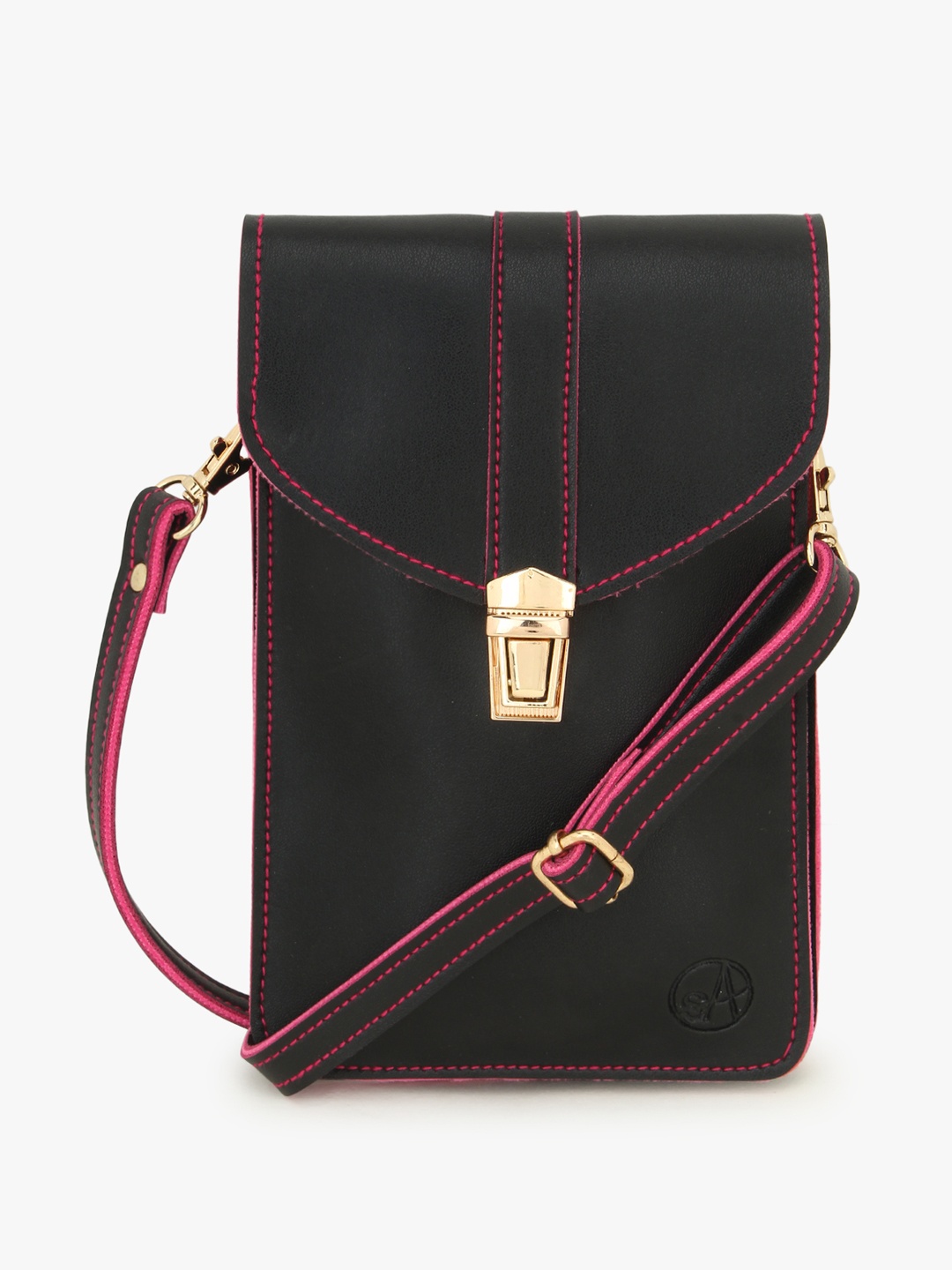 

Spice Art Women Black Solid Cell Phone Sling Bag