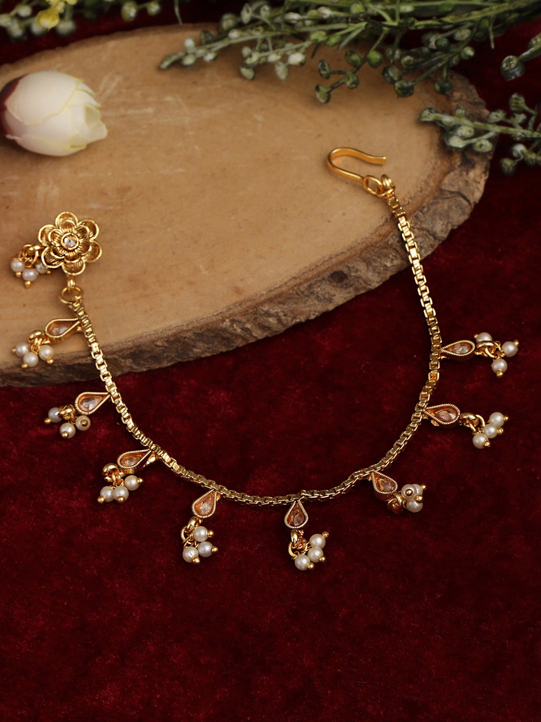 

AccessHer Gold toned Gold Plated Handcrafted Nose ring