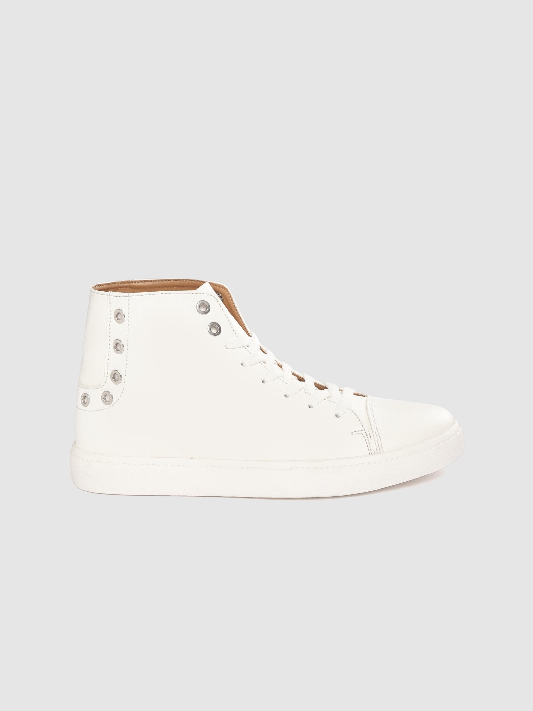 

Roadster Women White Solid Mid-Top Sneakers