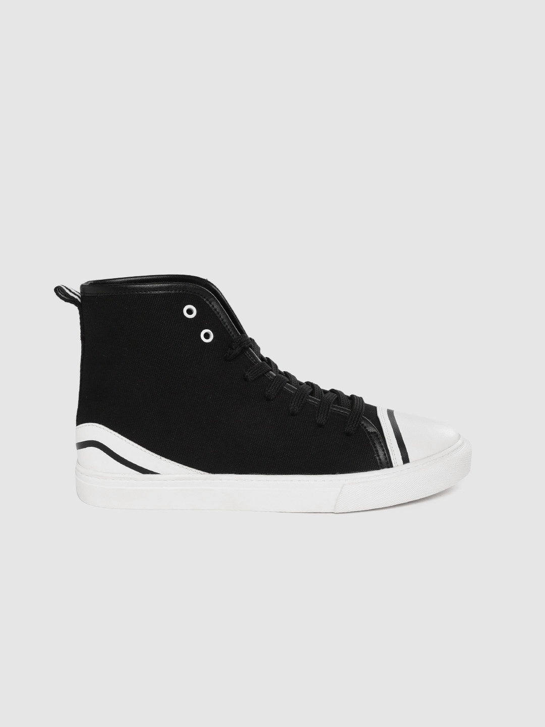 

Roadster Women Black Solid Mid-Top Sneakers