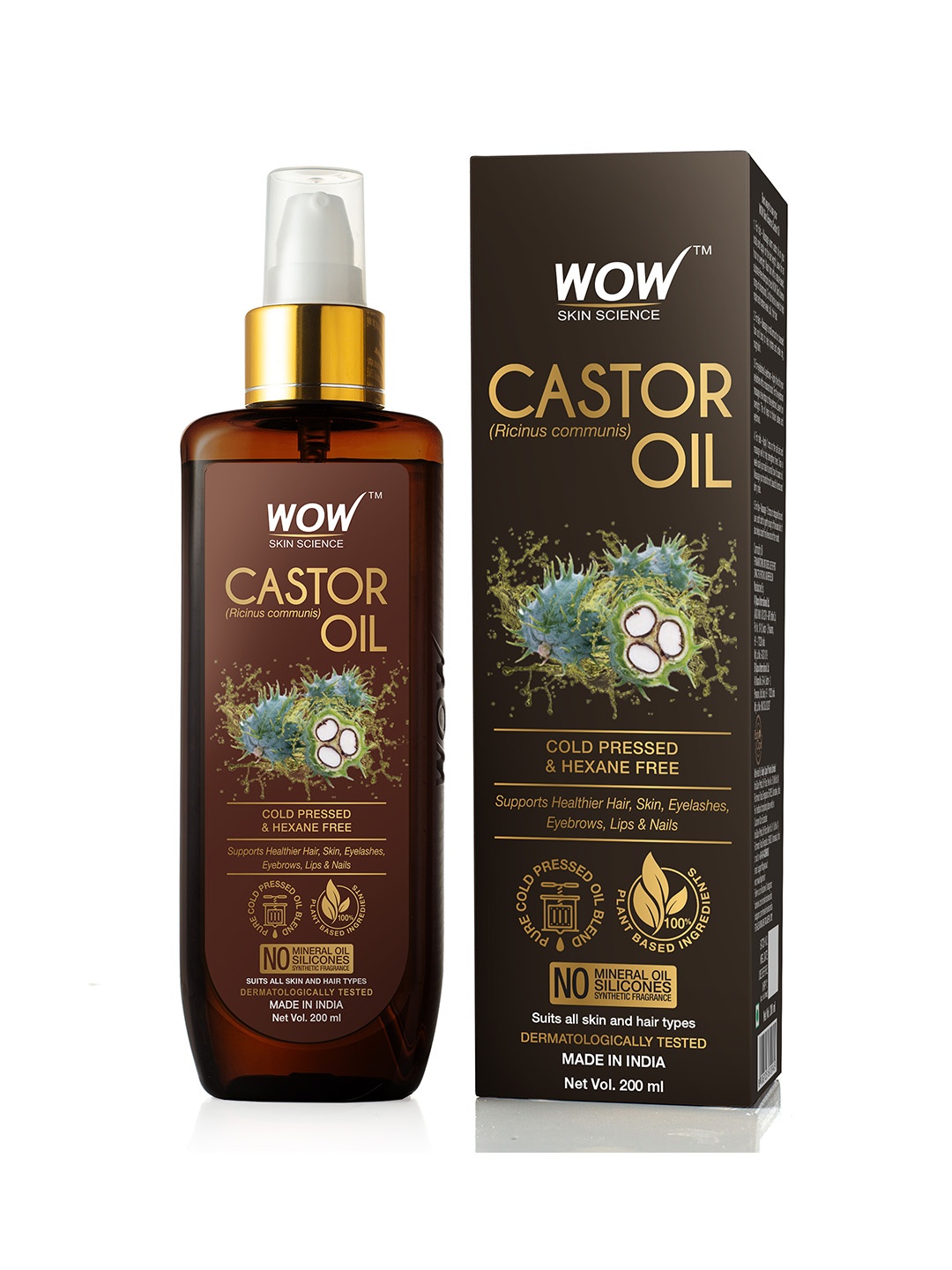 

WOW Skin Science Castor Oil 200 ml, Brown