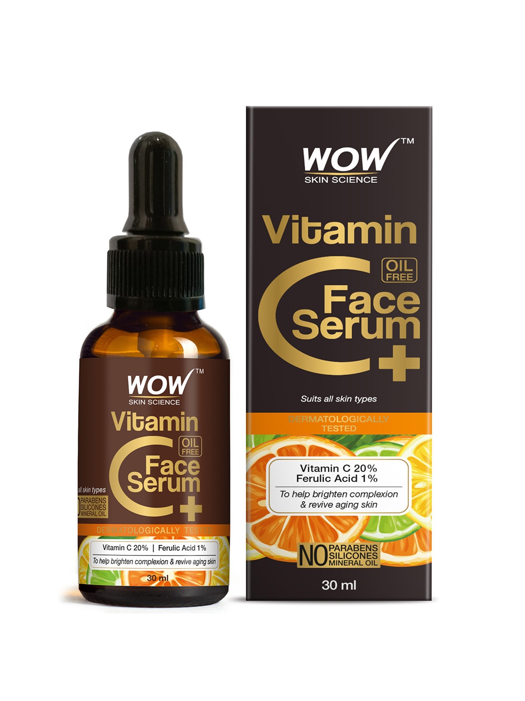 

WOW SKIN SCIENCE Vitamin C+ Face Serum for Brightening, Anti-Aging - 30ml, Brown