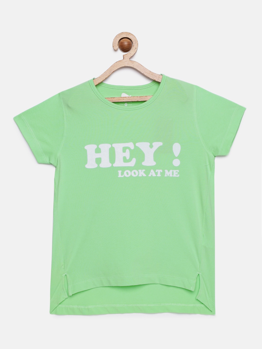 

METRO KIDS COMPANY Girls Green Printed Top