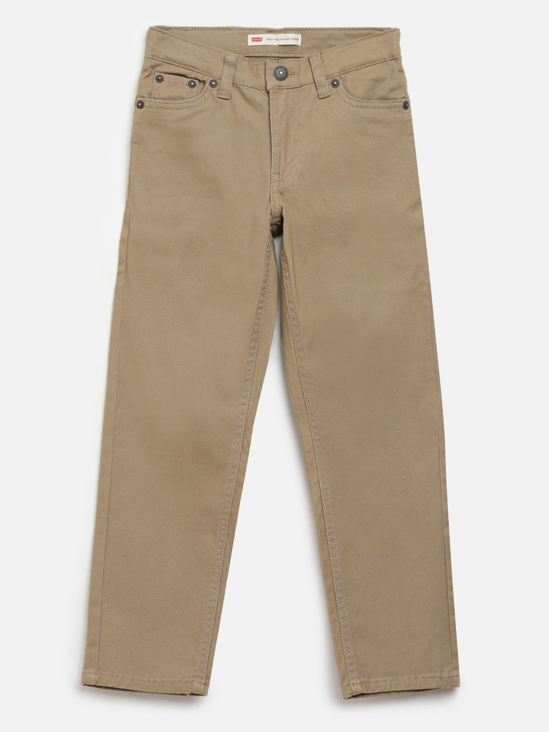 

Levis Boys Khaki Solid 502 Stay Dry Tapered Fit Mid-Rise Stretchable Jeans