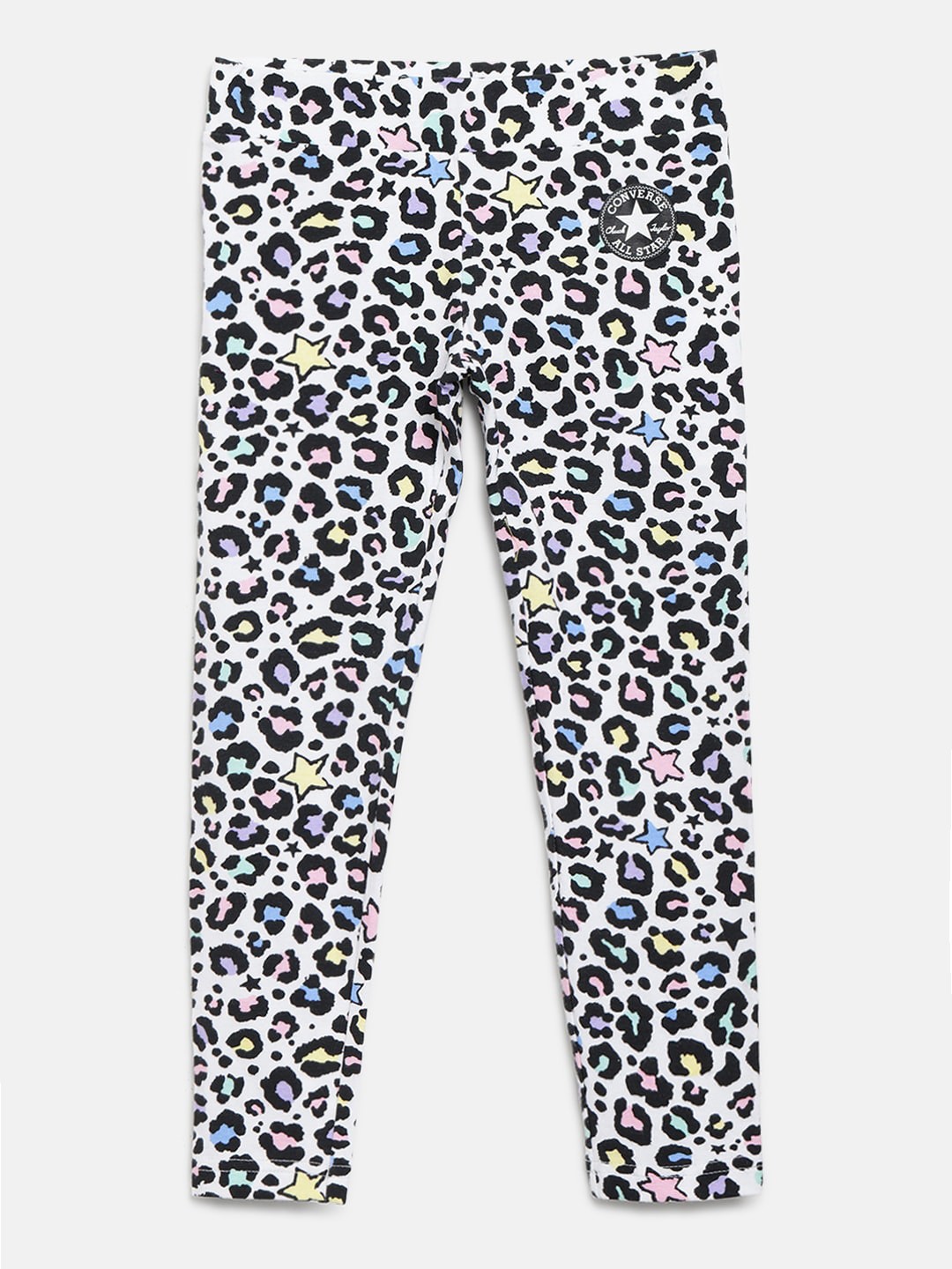 

Converse Girls White & Black Leopard Print Ankle-Length Leggings