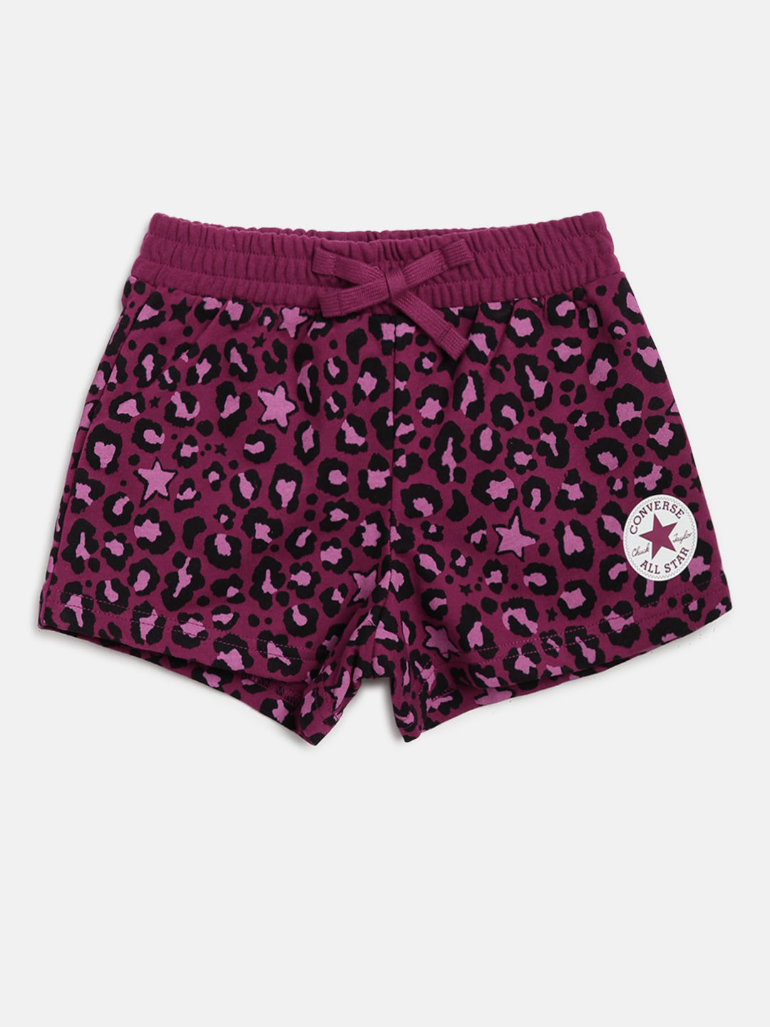 

Converse Girls Magenta & Black Leopard Print Shorts