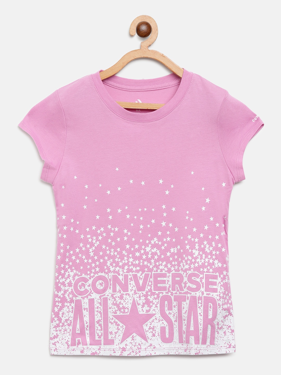 

Converse Girls Pink Conversational Printed Round Neck Pure Cotton T-shirt