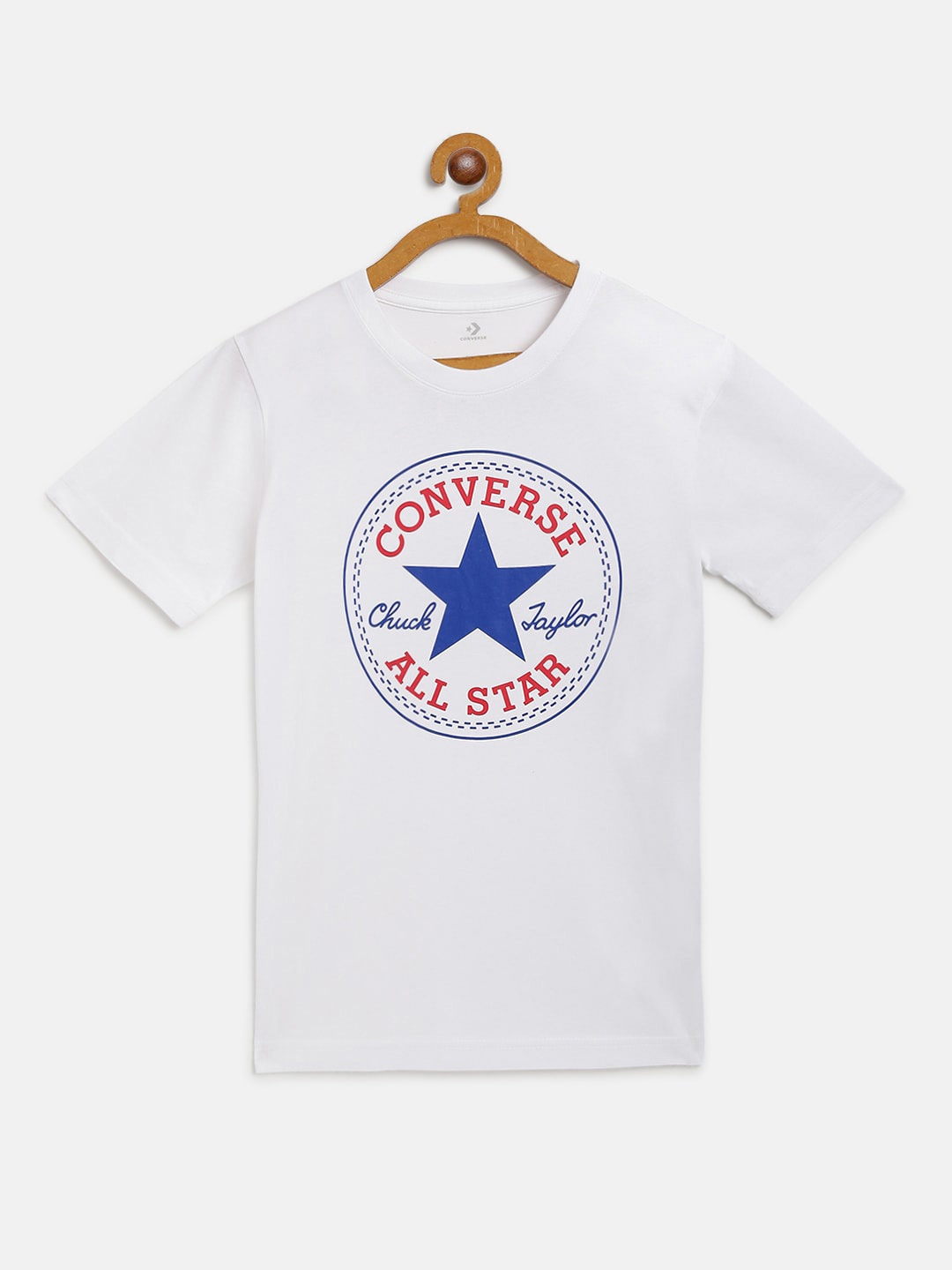 

Converse Boys White & Navy Brand Logo Print Round Neck T-shirt