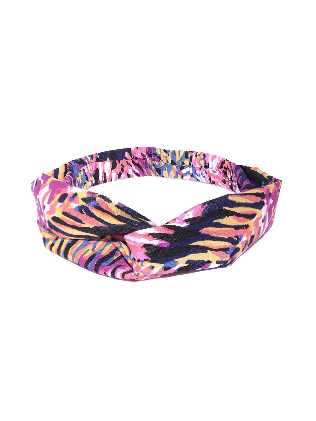 

Blueberry Women Blue & Pink Abstract Print Knot Hairband