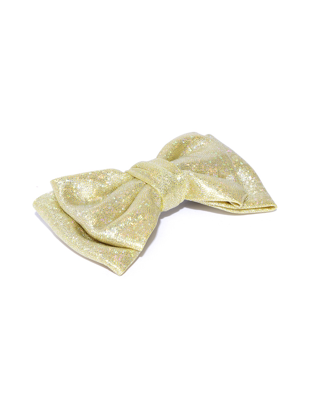 

Blueberry Women Gold-Toned Shimmer Bow-Shaped Alligator Hair Clip