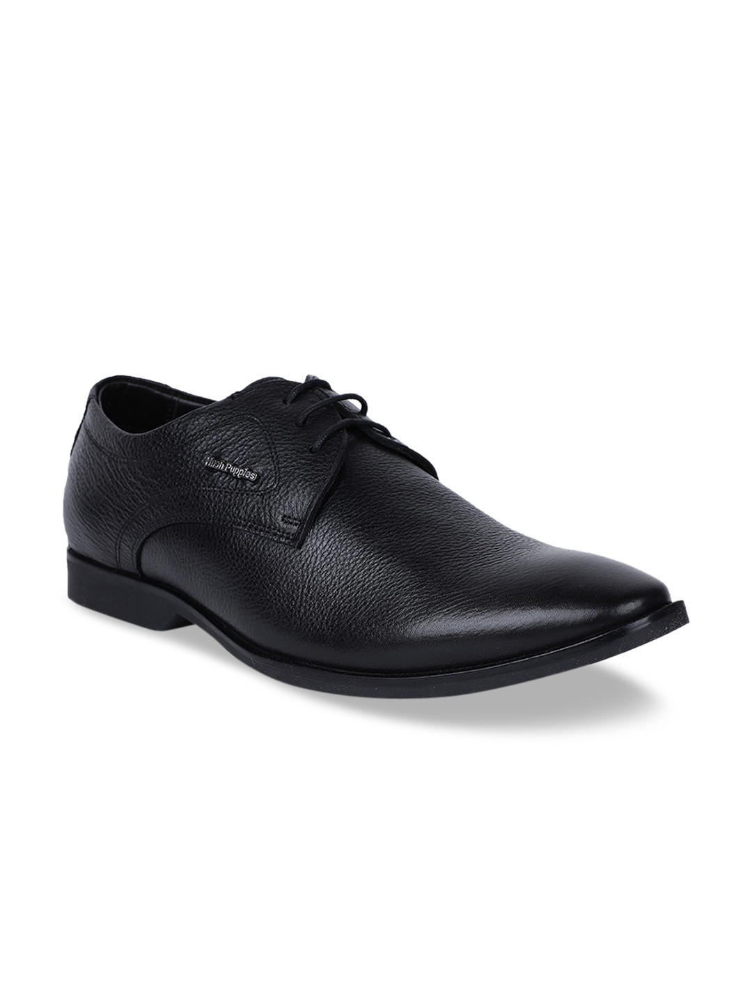 

Hush Puppies Men Black Solid Leather Formal Derbys