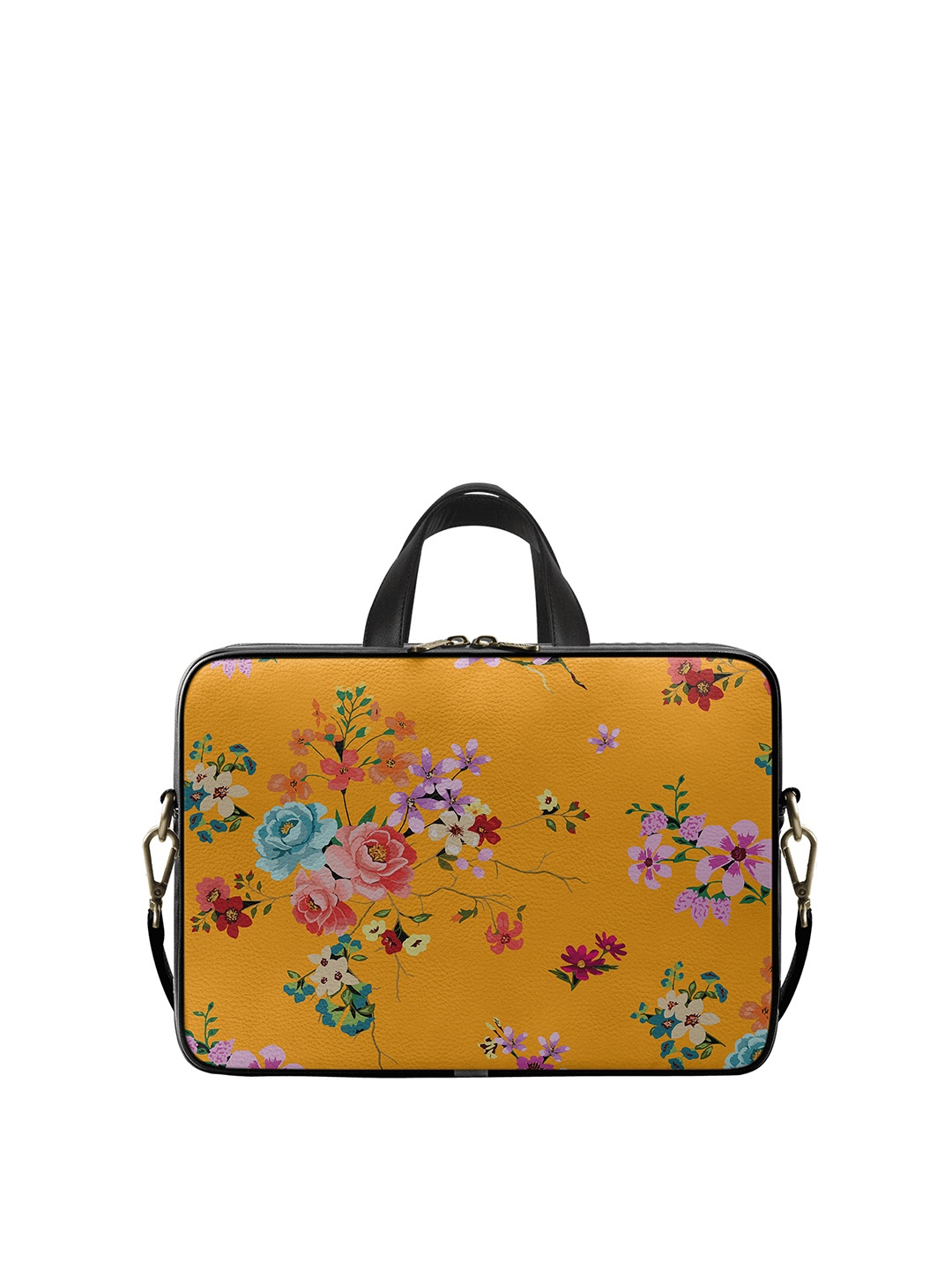 

DailyObjects Unisex Multicoloured Floral Print 15 Inch Laptop Bag, Multi