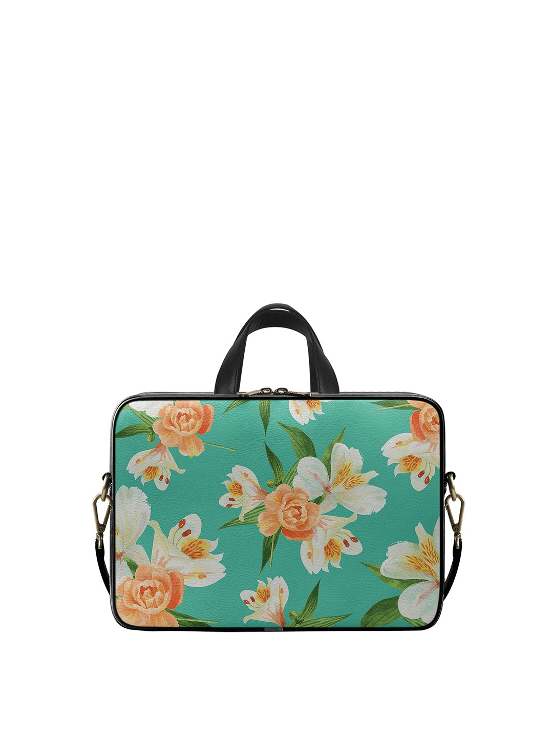 

DailyObjects Unisex Green Printed PU Laptop Bag
