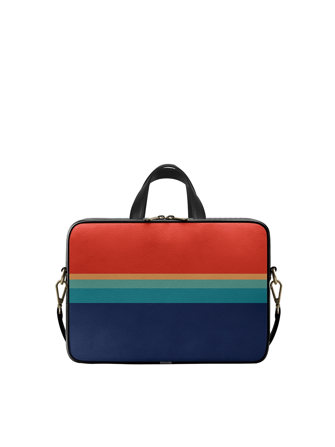 

DailyObjects Unisex Multicoloured Striped 14 inch Laptop Bag, Multi
