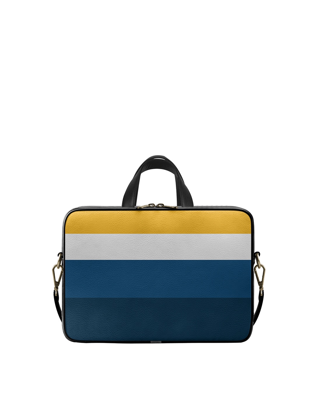 

DailyObjects Multicoloured PU Leather Laptop Bag 14 inches, Yellow