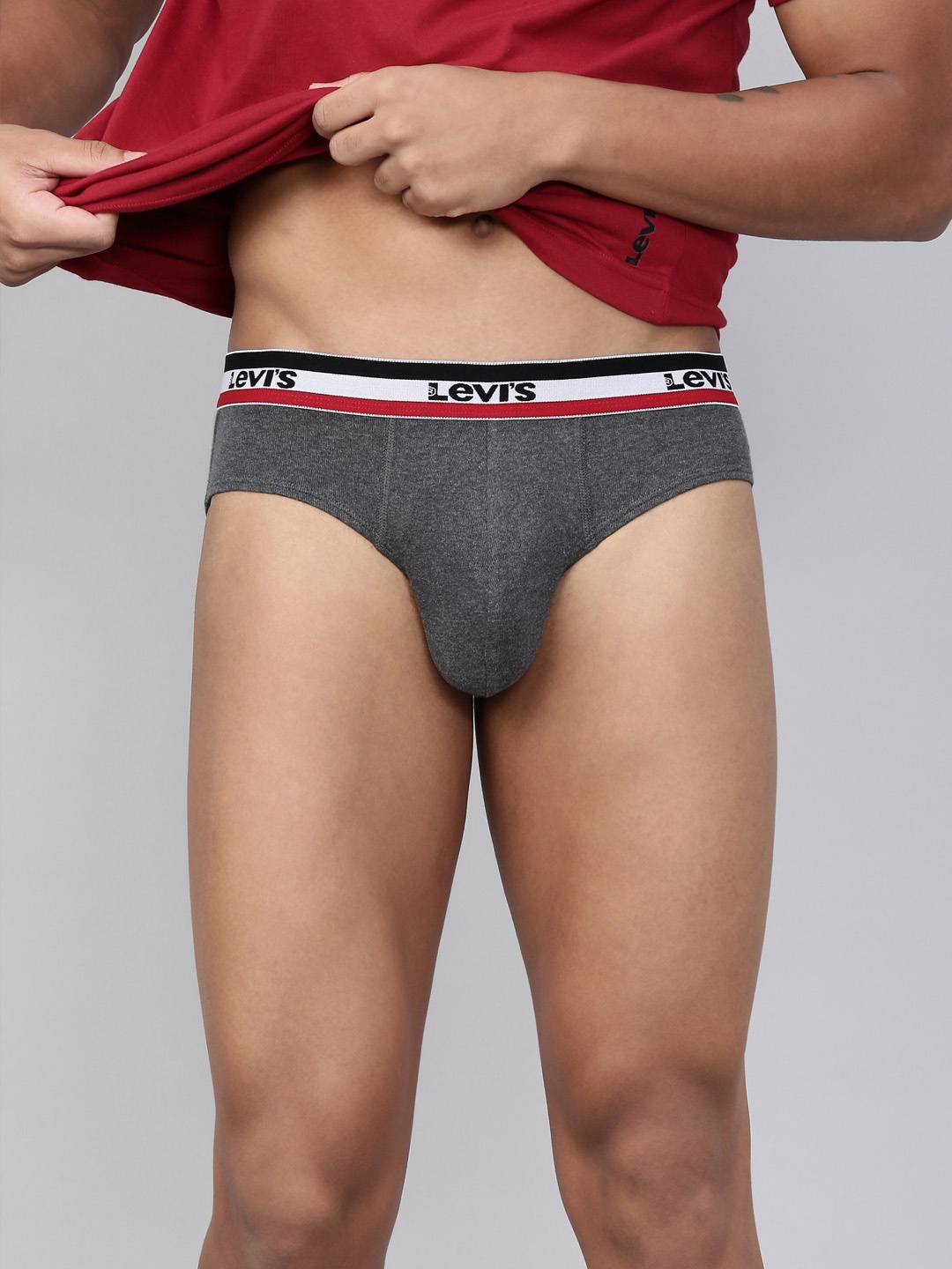

Levis Men Smartskin Technology Cotton Trunks with Tag Free Comfort #002A, Grey