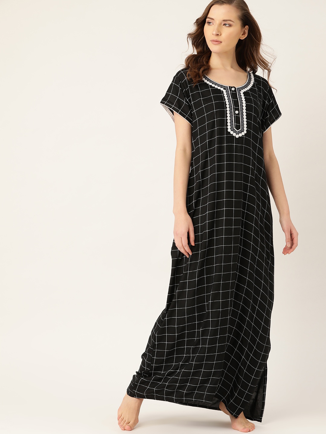 

ETC Black & White Checked Nightdress