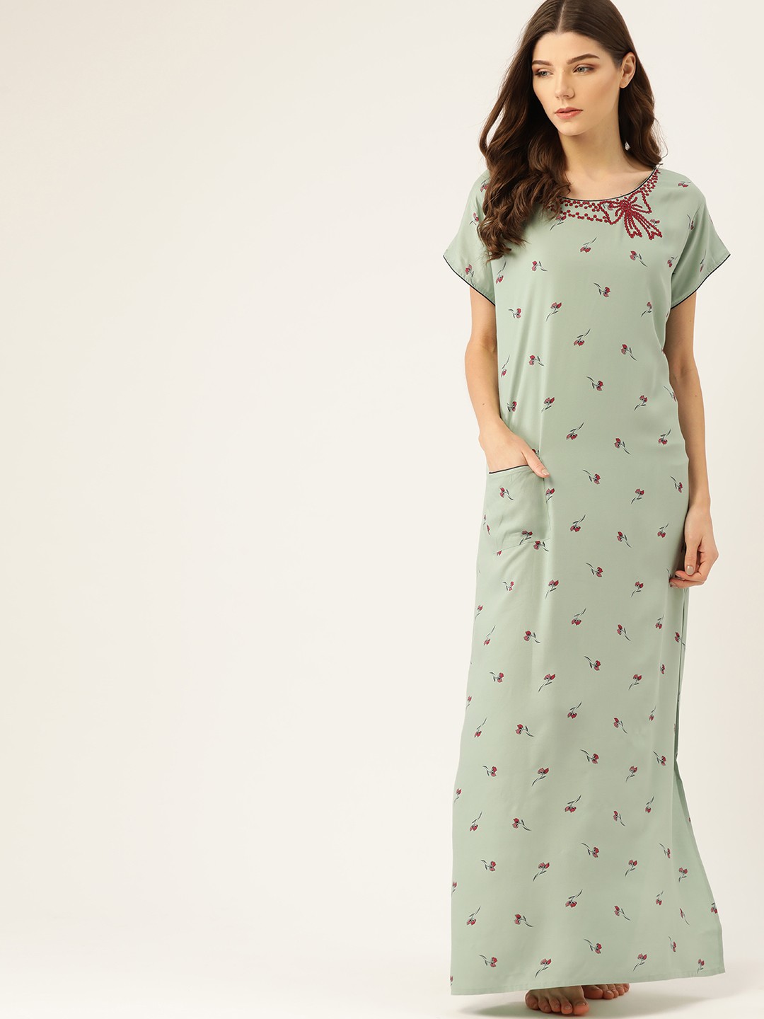

ETC Green & Red Printed Nightdress