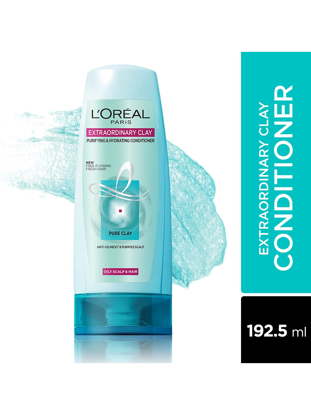 

LOreal Paris Unisex Extraordinary Clay Purifying & Hydrating Conditioner 175 ml, Blue