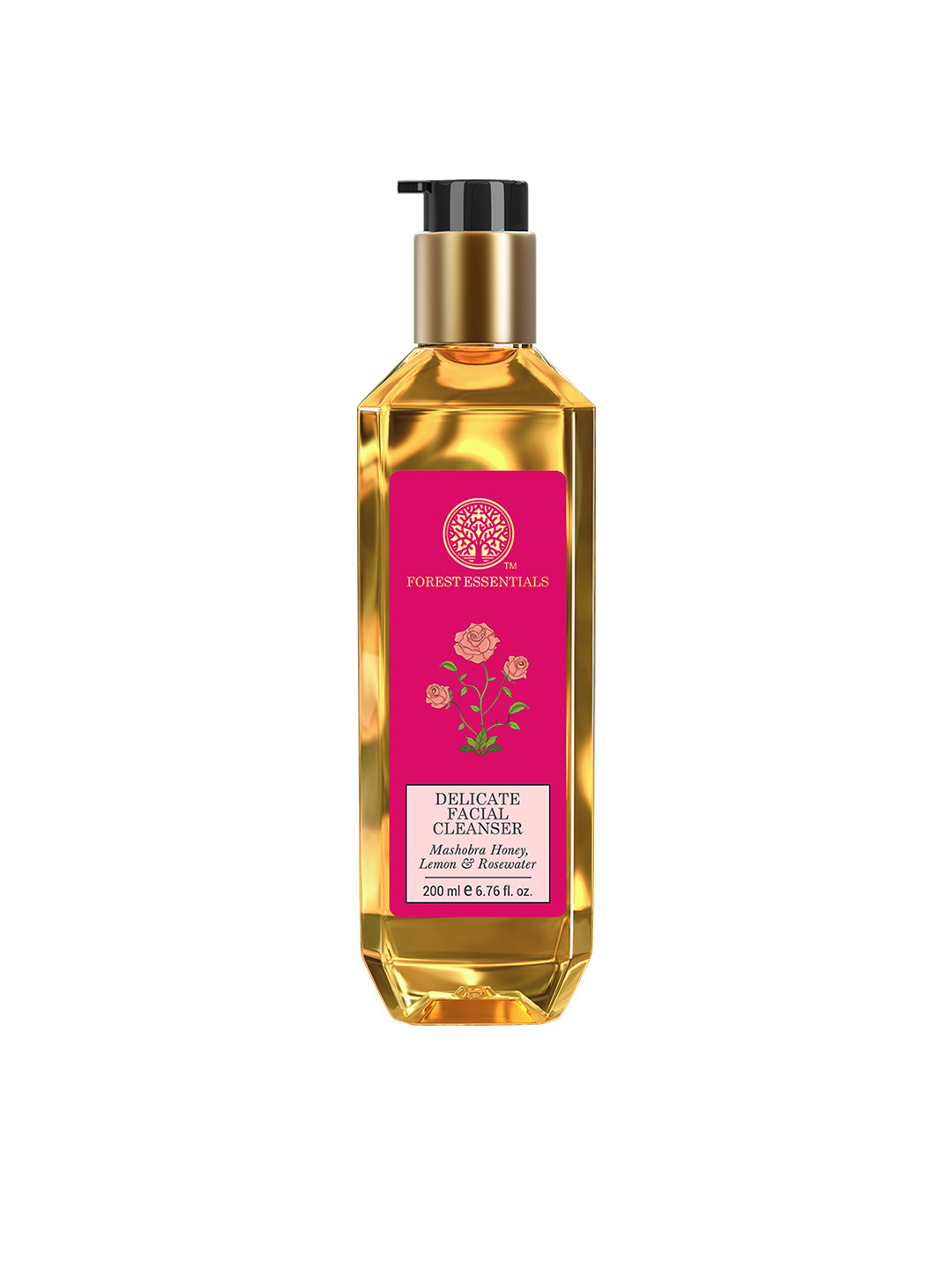 

Forest Essentials Delicate Facial Cleanser with Mashobra Honey, Lemon & Rosewater - 200ml, Pink