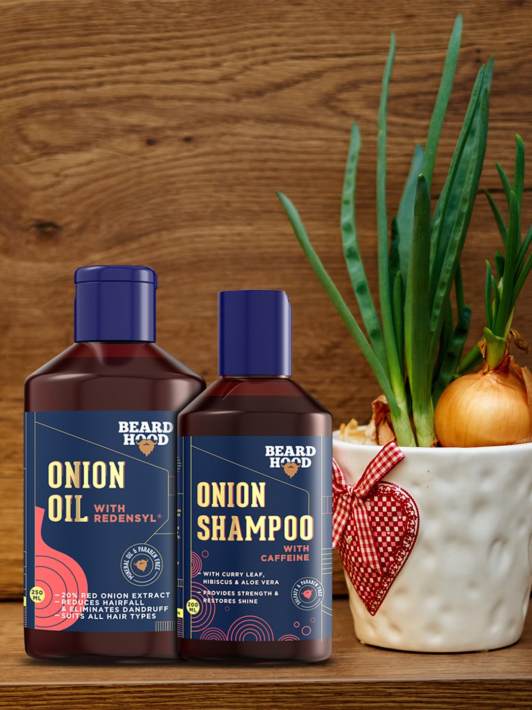 

Beardhood Set of 2 Red Onion Oil & Onion Shampoo 450 ml